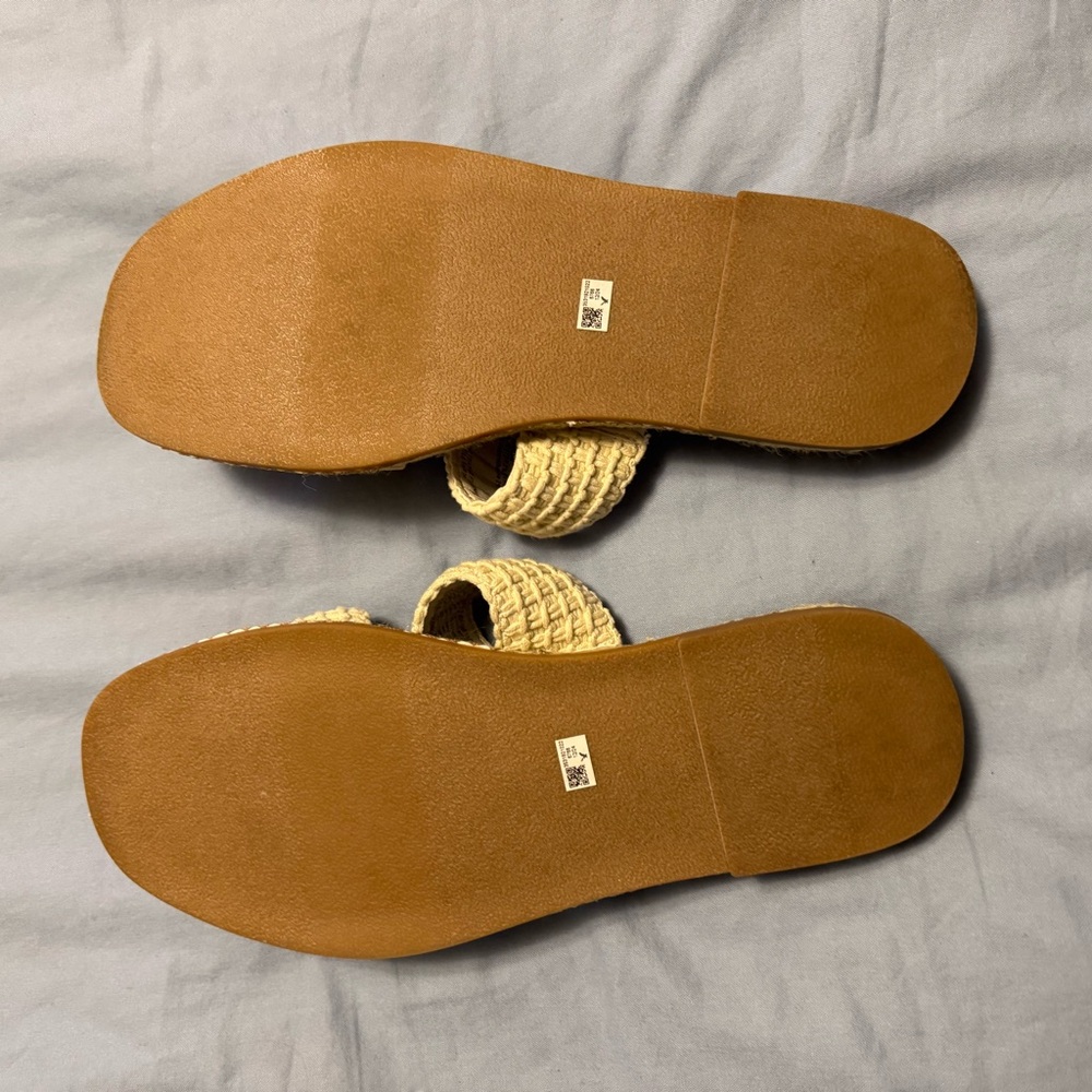American Eagle Outfitters Cream Woven Sandals - Picture 4 of 4